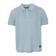 Zomerse Gebreide Poloshirt met Diverse Patronen Blue de Gênes , Blue ,...