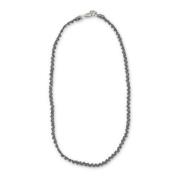 Zilveren Rope Chain Ketting voor Mannen Emanuele Bicocchi , Gray , Her...