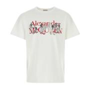Casual Katoenen T-Shirt Alexander McQueen , White , Heren
