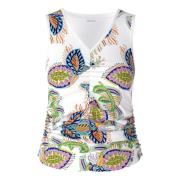 Gerimpelde mouwloze top met V-hals Marc Cain , Multicolor , Dames