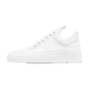 Low Top Ripple Nappa All White Filling Pieces , White , Unisex