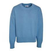 Round-neck Knitwear Ami Paris , Blue , Heren