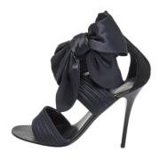 Pre-owned Satin sandals Giuseppe Zanotti Pre-owned , Black , Dames