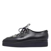 Pre-owned Leather sneakers Valentino Vintage , Black , Dames