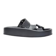 Leren Plateau Sandalen MM6 Maison Margiela , Black , Heren