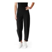 Hoge Taille Barrel Leg Broek Drykorn , Black , Dames