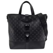 Pre-owned Coated canvas totes Louis Vuitton Vintage , Black , Heren