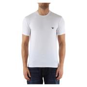 Modal Stretch Logo T-shirt Emporio Armani , White , Heren