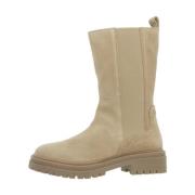 Stijlvolle Chelsea Boots in Iridea Finish Geox , Beige , Dames