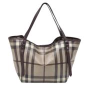 Pre-owned Leather totes Burberry Vintage , Brown , Dames