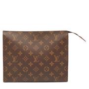 Pre-owned Coated canvas clutches Louis Vuitton Vintage , Brown , Dames