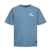 Blauw T-shirt Korte Mouw Evisu , Blue , Heren