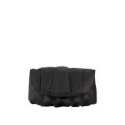 Handgemaakte leren clutch tas Malababa , Black , Dames