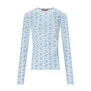 Juno Lichtblauwe Monogram Top Stine Goya , Blue , Dames