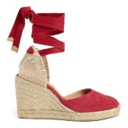 Carina/8/002 9 cm Wedges Castañer , Red , Dames