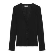 Pointelle cardigan regular Marc O'Polo , Black , Dames