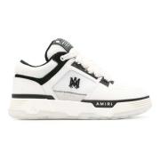 Wit/zwart leren lage sneakers Amiri , White , Heren