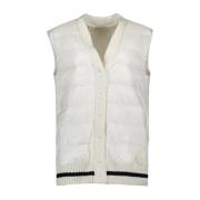 Mouwloze V-hals Vest Moncler , White , Dames