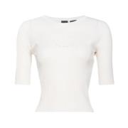 Gestreept Logo Transparantie Tricolor Wit Pinko , White , Dames