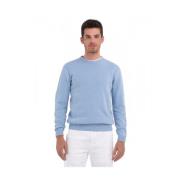 Katoenen Crewneck Sweater Blauw Replay , Blue , Heren