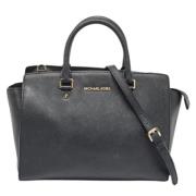 Pre-owned Leather handbags Michael Kors Pre-owned , Black , Dames