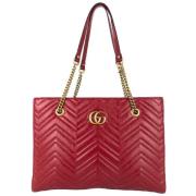 Pre-owned Leather totes Gucci Vintage , Red , Dames