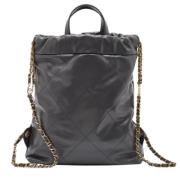 Pre-owned Leather backpacks Chanel Vintage , Gray , Dames