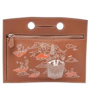 Pre-owned Leather pouches Hermès Vintage , Brown , Dames