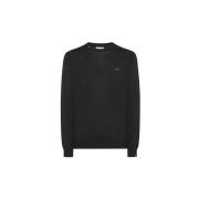 Katoenen Crewneck Sweater Zwart Sun68 , Black , Heren