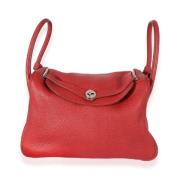 Pre-owned Leather shoulder-bags Hermès Vintage , Red , Dames
