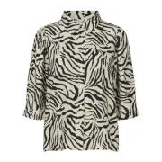 Zebra Print Shirt Blouse Lollys Laundry , Multicolor , Dames