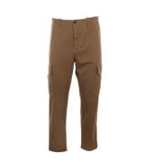 Cargo Broek Beige Contraststiksels Incotex , Beige , Heren