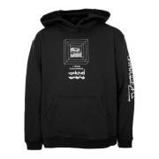 Hoodie met Print Brain Dead , Black , Heren