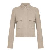 Elegant Suede Jacket Peuterey , Pink , Dames