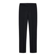 Zwarte Wollen Broek Taps Toelopende Pijp Lardini , Black , Heren