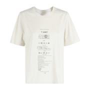 Casual Katoenen T-shirt MM6 Maison Margiela , Beige , Dames