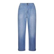 Hoge Taille Jeans Kaos , Blue , Dames