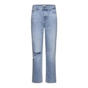 Blauwe Jeans met Ripped Details 7 For All Mankind , Blue , Dames
