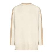 Stijlvolle Sweaters in Wit/Blauw Bottega Veneta , Beige , Dames