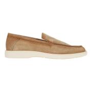 Bruine Loafer Schoenen voor Mannen Santoni , Beige , Heren