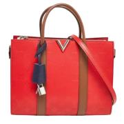 Pre-owned Leather totes Louis Vuitton Vintage , Red , Dames