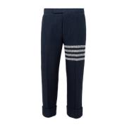 Blauwe Tweed Broek Thom Browne , Blue , Heren