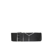 Brede Zwarte Riem Y/Project , Black , Dames