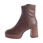 Bruine platte schoenen met plateau L'arianna , Brown , Dames