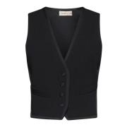 Stijlvol Gilet Top Blanca Vita , Black , Dames