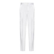 Witte Wijde Pijp Broek met Zijstrepen Givenchy , White , Heren