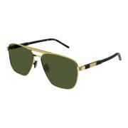 Goud Groene Zonnebril Gucci , Multicolor , Heren