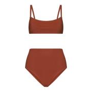 Hoge Taille Bikini Set Lido , Brown , Dames