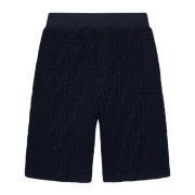 Blauwe Shorts Fendi , Blue , Heren