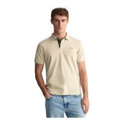 Stretch Katoen Regular Fit Polo Gant , Beige , Heren